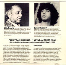 Load image into Gallery viewer, Ravi Shankar / Ali Akbar Khan : Raga Mishra Piloo (Duet For Sitar & Sarod) (CD, Album, RE)