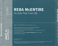Load image into Gallery viewer, Reba McEntire : He Gets That From Me (CD, Single, Promo)