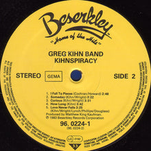 Load image into Gallery viewer, Greg Kihn Band : Kihnspiracy (LP, Album)