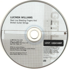 Load image into Gallery viewer, Lucinda Williams : Real Live Bleeding Fingers And Broken Guitar Strings (CD, Single, Promo)