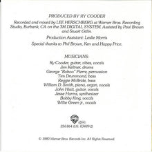 Load image into Gallery viewer, Ry Cooder : Borderline (CD, Album, RE, RP)