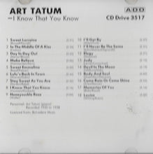 Load image into Gallery viewer, Art Tatum : I Know That You Know (CD, Album)