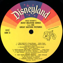 Load image into Gallery viewer, Various : Walt Disney's Most Beloved Songs From His Great Motion Pictures (LP, Album, Mono, RP)