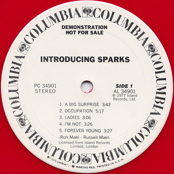 Buy Sparks : Introducing Sparks (LP, Album, Promo, Red) Online for