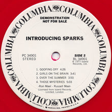 Load image into Gallery viewer, Sparks : Introducing Sparks (LP, Album, Promo, Red)