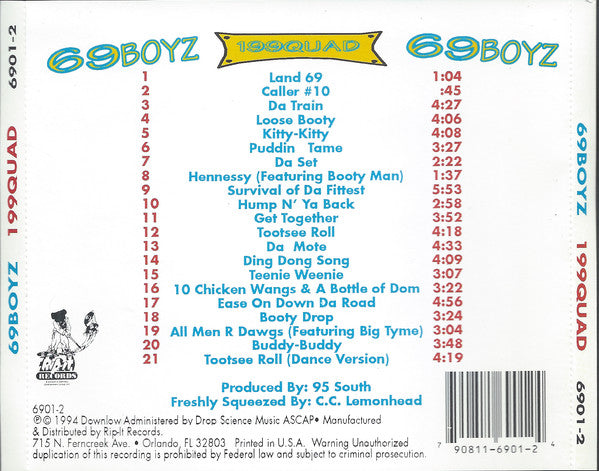 Buy 69Boyz* : Nineteen Ninety Quad (CD, Album) Online for a great