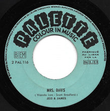 Load image into Gallery viewer, Jess & James : Mrs. Davis / A Passing Car (7", Single)