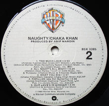 Load image into Gallery viewer, Chaka Khan : Naughty (LP, Album, Win)