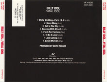 Load image into Gallery viewer, Billy Idol : Vital Idol (CD, Album, Comp, Club, RE, DDI)