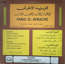 Load image into Gallery viewer, Farid El Atrache : Songs And Rhythms Volume One (LP, Album)