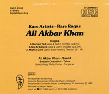 Load image into Gallery viewer, Ali Akbar Khan, Swapan Chaudhuri : Rare Artists - Rare Ragas (CD, Album)