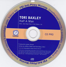 Load image into Gallery viewer, Tori Baxley : Half A Man (CD, Single, Promo)