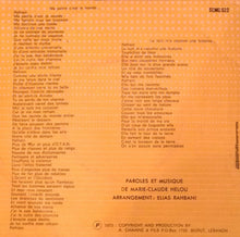 Load image into Gallery viewer, Marie-Claude Saadé : Ma Patrie C'est Le Monde / La Nuit M'a Raconté Une Histoire (7")