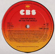 Load image into Gallery viewer, USA For Africa : We Are The World (LP, Album, Gat)