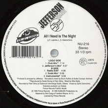Load image into Gallery viewer, Jefferson Project : All I Need Is The Night (12")