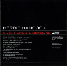 Load image into Gallery viewer, Herbie Hancock : Inventions & Dimensions (CD, Album, RE, RM)