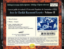 Load image into Gallery viewer, Cheikh Raymond : Concert Public De Malouf À L'Université De Constantine (1954). Volume II (CD, Album)