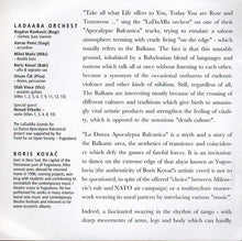 Load image into Gallery viewer, Boris Kovač & LaDaABa Orchest : The Last Balkan Tango (An Apocalyptic Dance Party) (CD, Album)