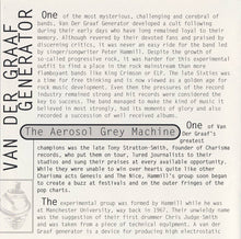 Load image into Gallery viewer, Van Der Graaf Generator : The Aerosol Grey Machine (CD, Album, RE)