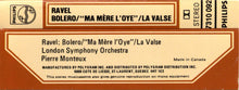 Load image into Gallery viewer, Ravel* : London Symphony Orchestra, Pierre Monteux : Bolero, "Ma Mère L'Oye" / La Valse (Cass, Album, RE, Dol)