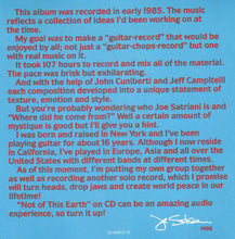 Load image into Gallery viewer, Joe Satriani : Not Of This Earth (CD, Album, RE)