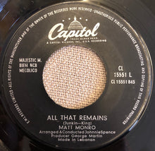 Load image into Gallery viewer, Matt Monro : The Music Played (7", Single)