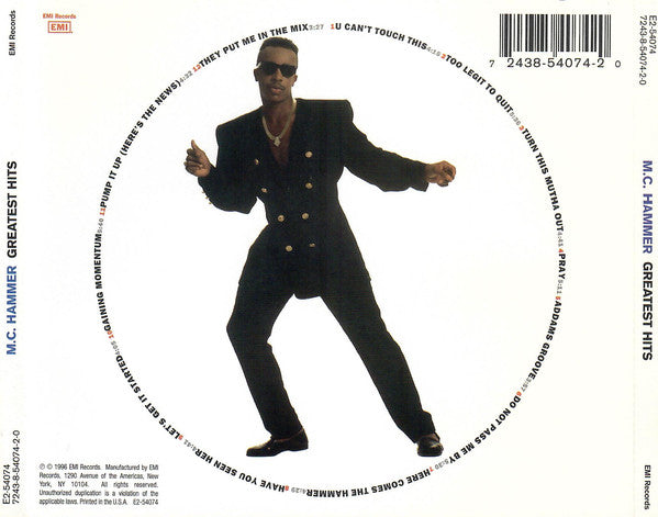 Pas på Udfyld dårlig Buy MC Hammer : Greatest Hits (CD, Comp) Online for a great price – Disc  Jockey Music