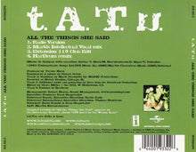Load image into Gallery viewer, t.A.T.u. : All The Things She Said (CD, Maxi, Ltd)