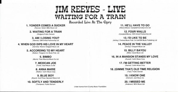 Jim Reeves: I'm Gettin' Better CD