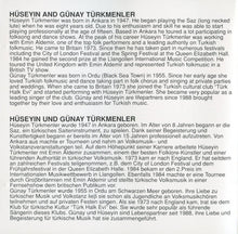 Load image into Gallery viewer, Hüseyin* And Günay Türkmenler : Songs And Dances From Turkey (CD, Album)