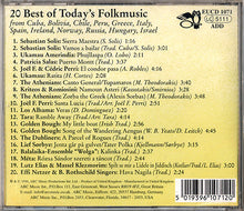 Load image into Gallery viewer, Various : 20 Best Of Today's Folk & World Music (CD, Comp)