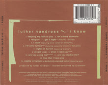 Load image into Gallery viewer, Luther Vandross : I Know (CD, Album)