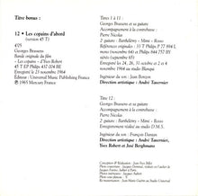 Load image into Gallery viewer, Georges Brassens : 8 - Les Copains D'abord (CD, Album, RE, RM)