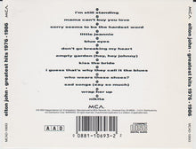 Load image into Gallery viewer, Elton John : Greatest Hits 1976-1986 (CD, Comp)