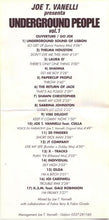 Load image into Gallery viewer, Joe T. Vannelli : Underground People Vol. 1 (CD, Mixed, Promo)