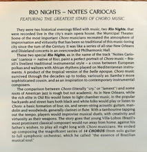 Load image into Gallery viewer, Various : Rio Nights: Featuring The Greatest Stars Of Choro Music (CD)
