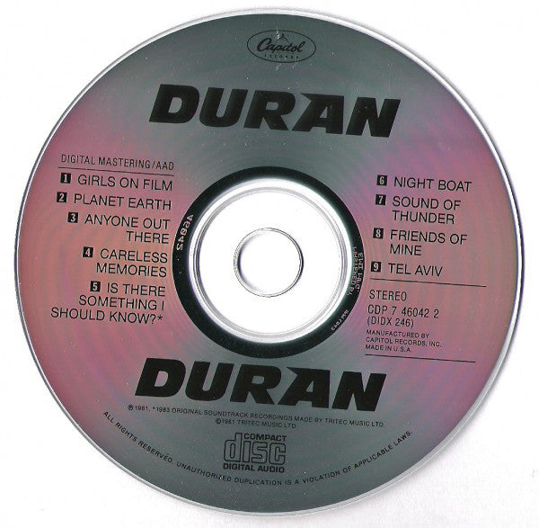 Buy Duran Duran : Duran Duran (CD, Album, RE, RP) Online for a