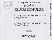 Load image into Gallery viewer, Klaus Schulze : Conquest Of Paradise (CD, Maxi)