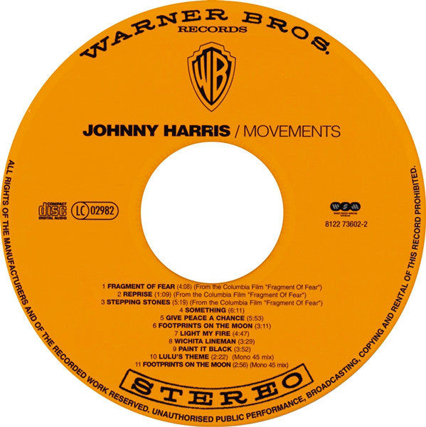 Buy Johnny Harris : Movements (CD, Album, RE, RM) Online for a great price