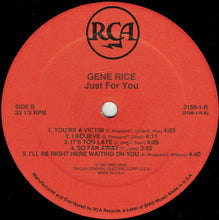Load image into Gallery viewer, Gene Rice : Just For You (LP, Album)