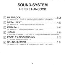 Load image into Gallery viewer, Herbie Hancock : Sound-System (CD, Album, RE)