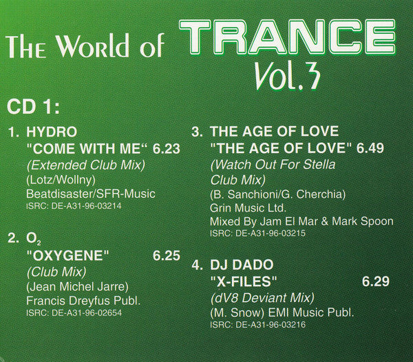 Buy Various : The World Of Trance Vol. 3 (2xCD, Comp) Online for a