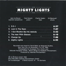 Load image into Gallery viewer, Jane Ira Bloom : Mighty Lights (CD, Album, RE)