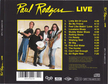 Load image into Gallery viewer, Paul Rodgers : Live - The Loreley Tapes (CD, Album)