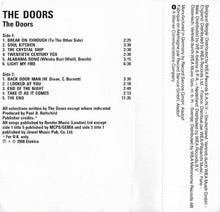Load image into Gallery viewer, The Doors : The Doors (Cass, Album, RE, Dot)