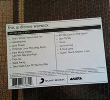 Load image into Gallery viewer, Dionne Warwick : This Is Dionne Warwick - The Greatest Hits (CD, Comp, Dig)