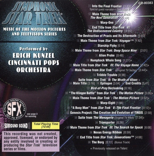 Buy Erich Kunzel, Cincinnati Pops Orchestra : Symphonic Star Trek