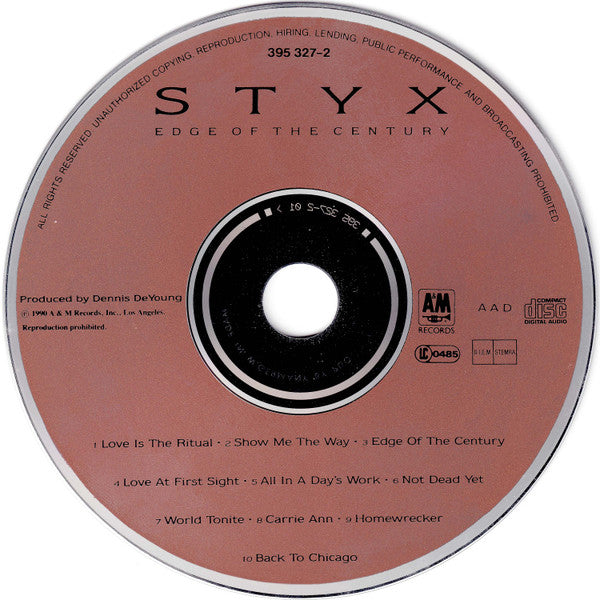 Buy Styx : Edge Of The Century (CD