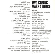 Load image into Gallery viewer, Peter Green (2), Mick Green, The Raven (3) and The Enemy Within (2) : Two Greens Make A Blues (CD, Album, RE)