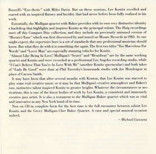 Load image into Gallery viewer, Lee Konitz & The Gerry Mulligan Quartet* : Konitz Meets Mulligan (CD, Album, RE)